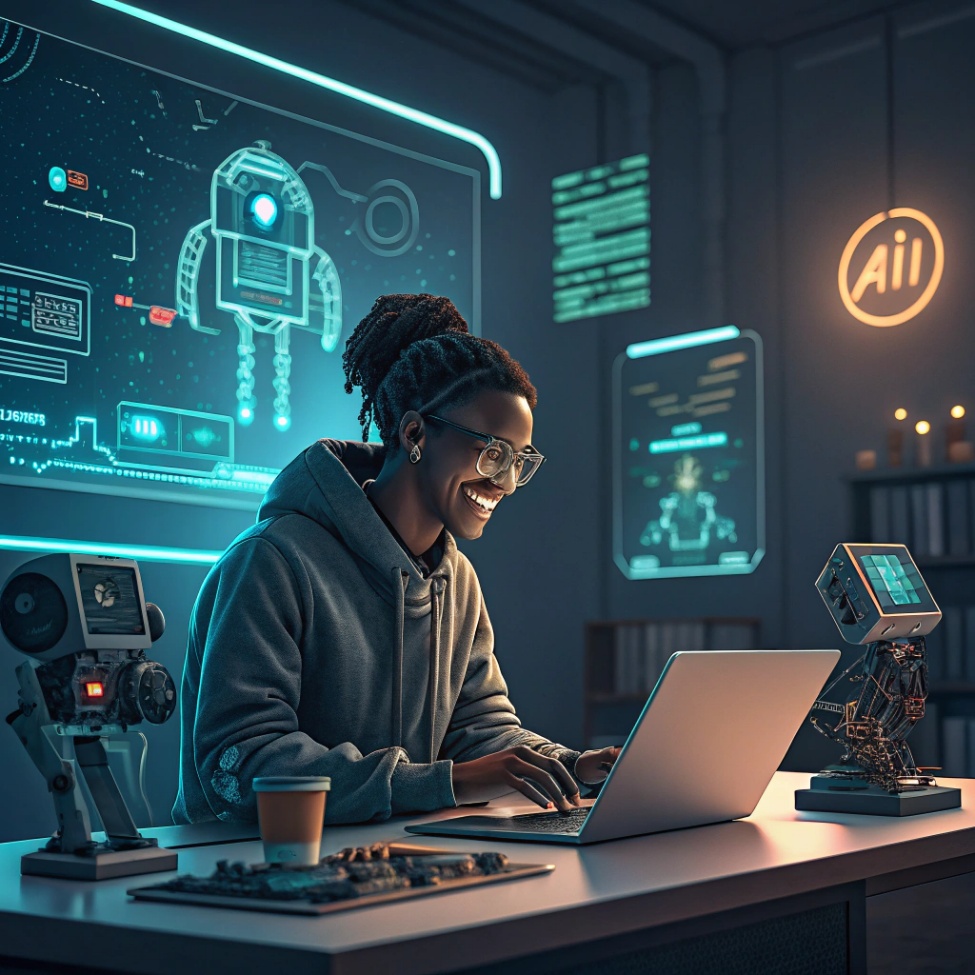 人類與 AI 合作情境圖