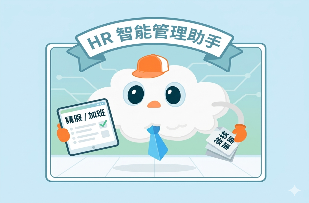 震旦雲人資智能管理助手功能情境圖